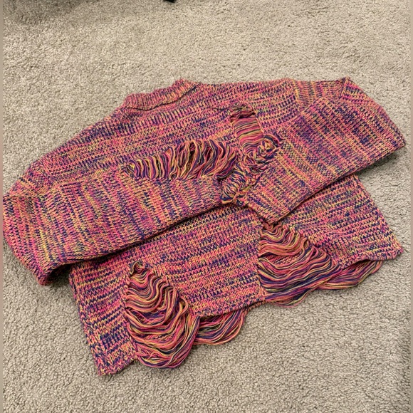Crop multi color sweater - Picture 6 of 6